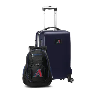 Arizona Diamondbacks Deluxe 2-Piece Backpack and Carry on Set in Navy