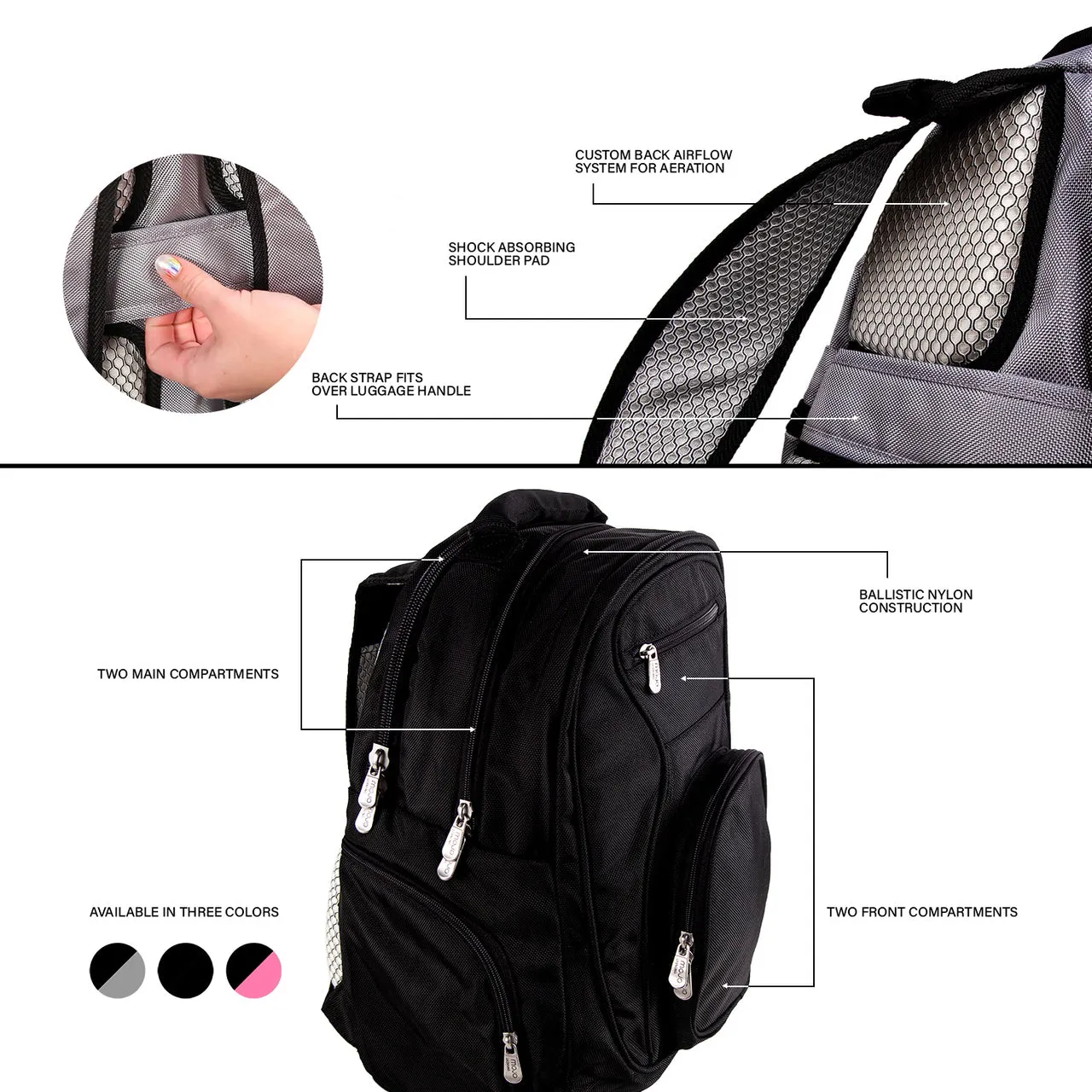 Boston College Eagles Deluxe 2-Piece Backpack and Carry on Set