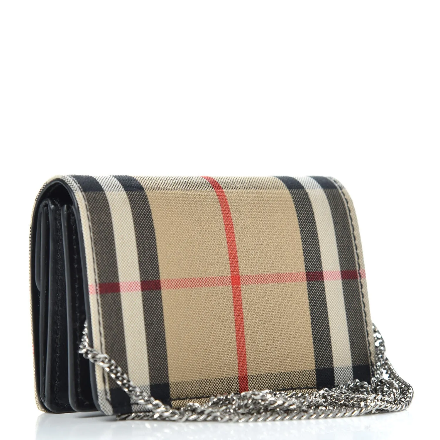 BURBERRY VINTAGE CHECK JESSIE TB WALLET ON CHAIN