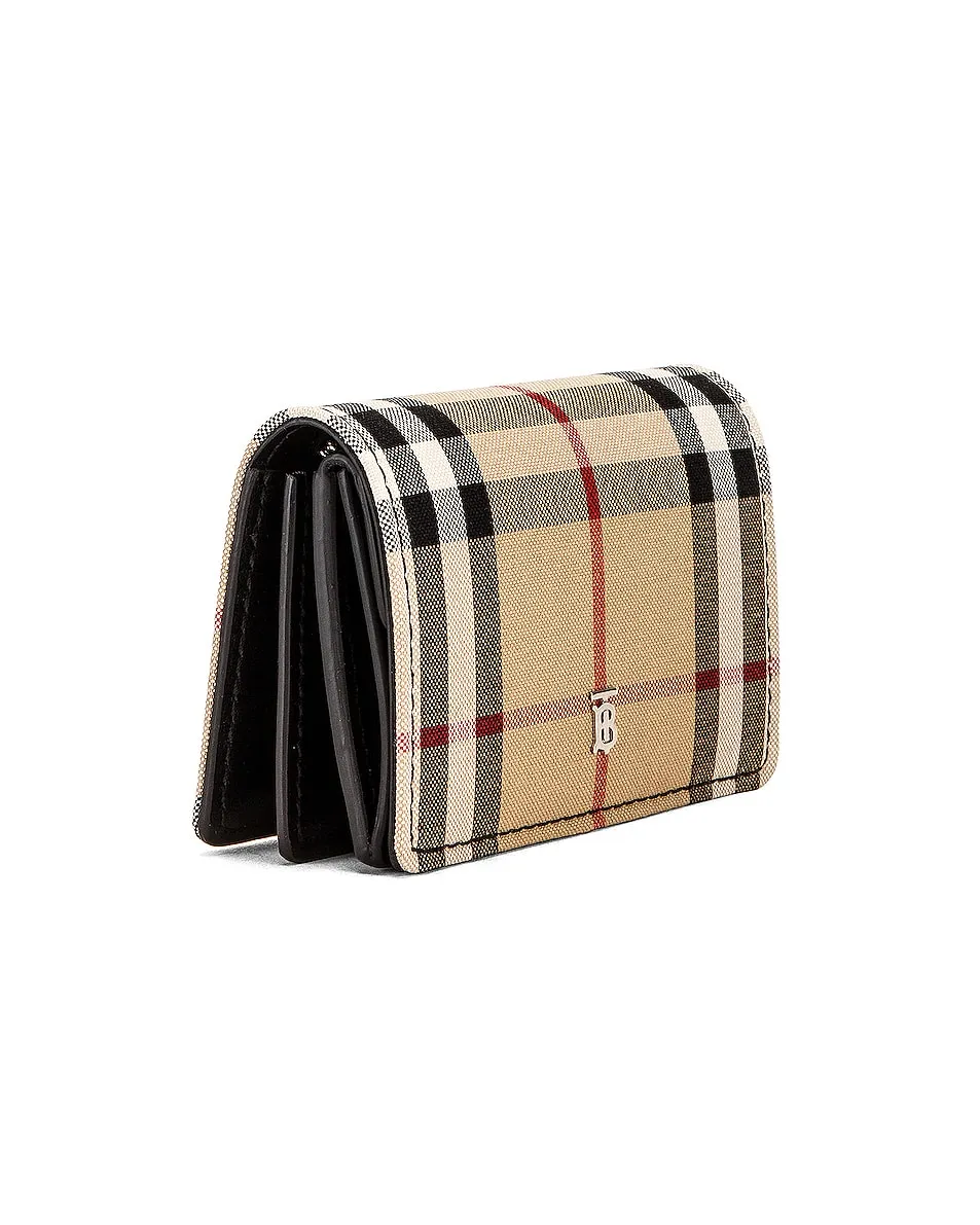 BURBERRY VINTAGE CHECK JESSIE TB WALLET ON CHAIN