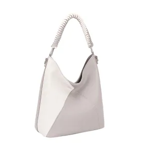 David Jones Woven Handle PU Leather Handbag