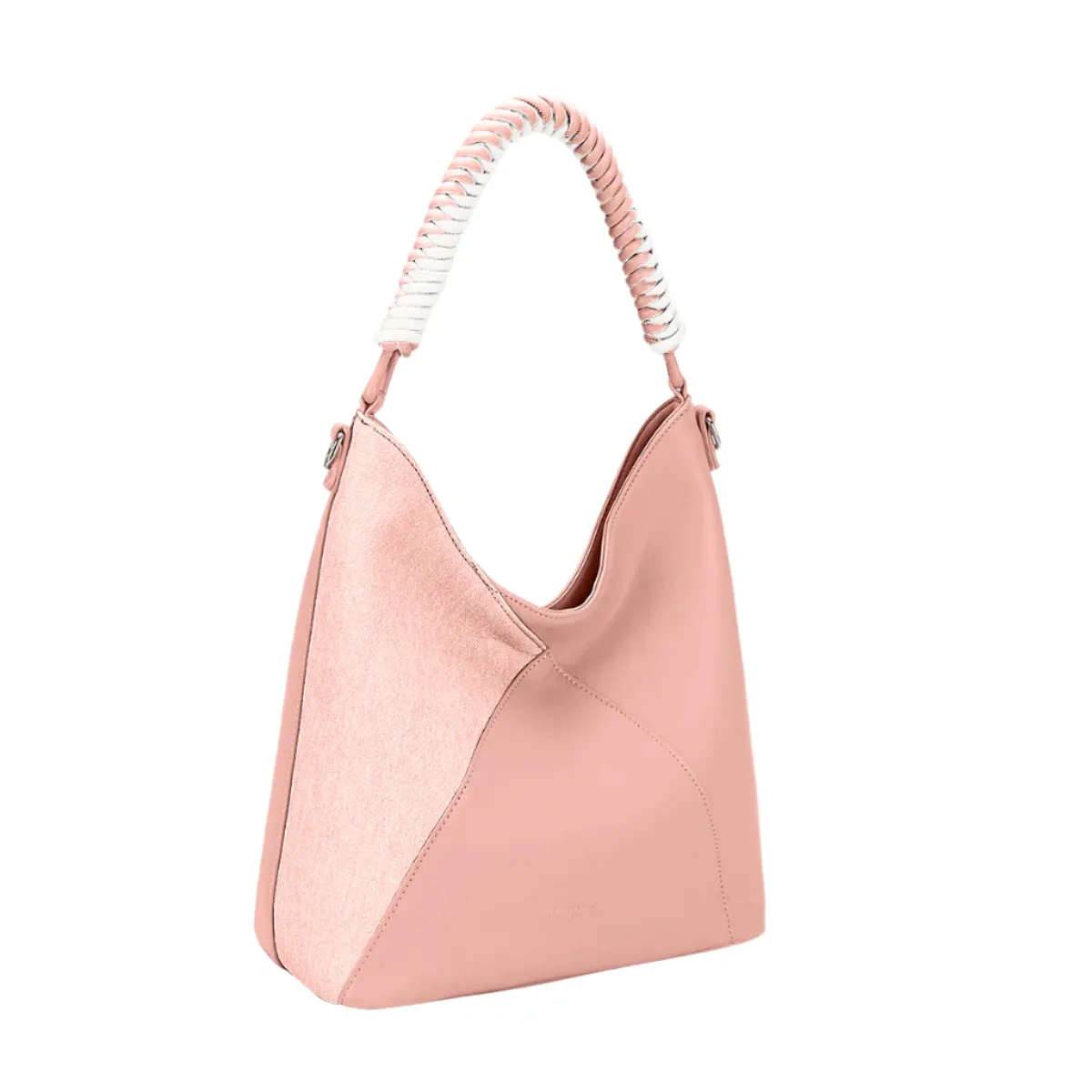 David Jones Woven Handle PU Leather Handbag