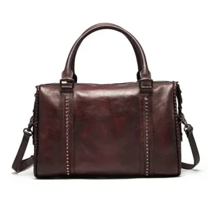 Handmade Full Grain Leather women Satchel Handbag