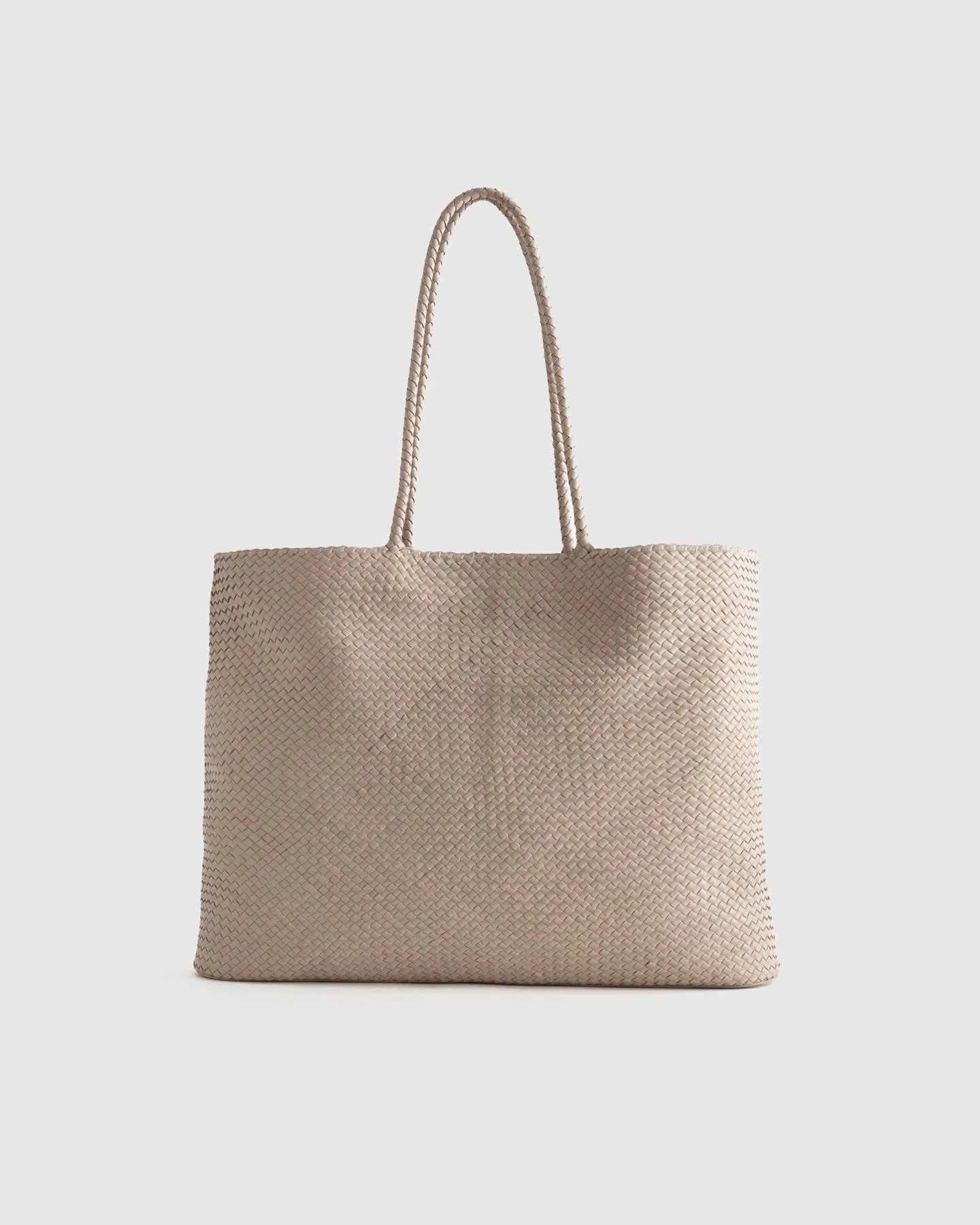 Italian Leather Handwoven Tote