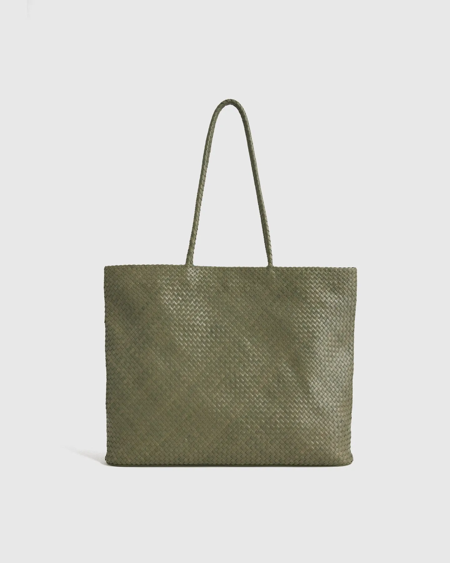 Italian Leather Handwoven Tote