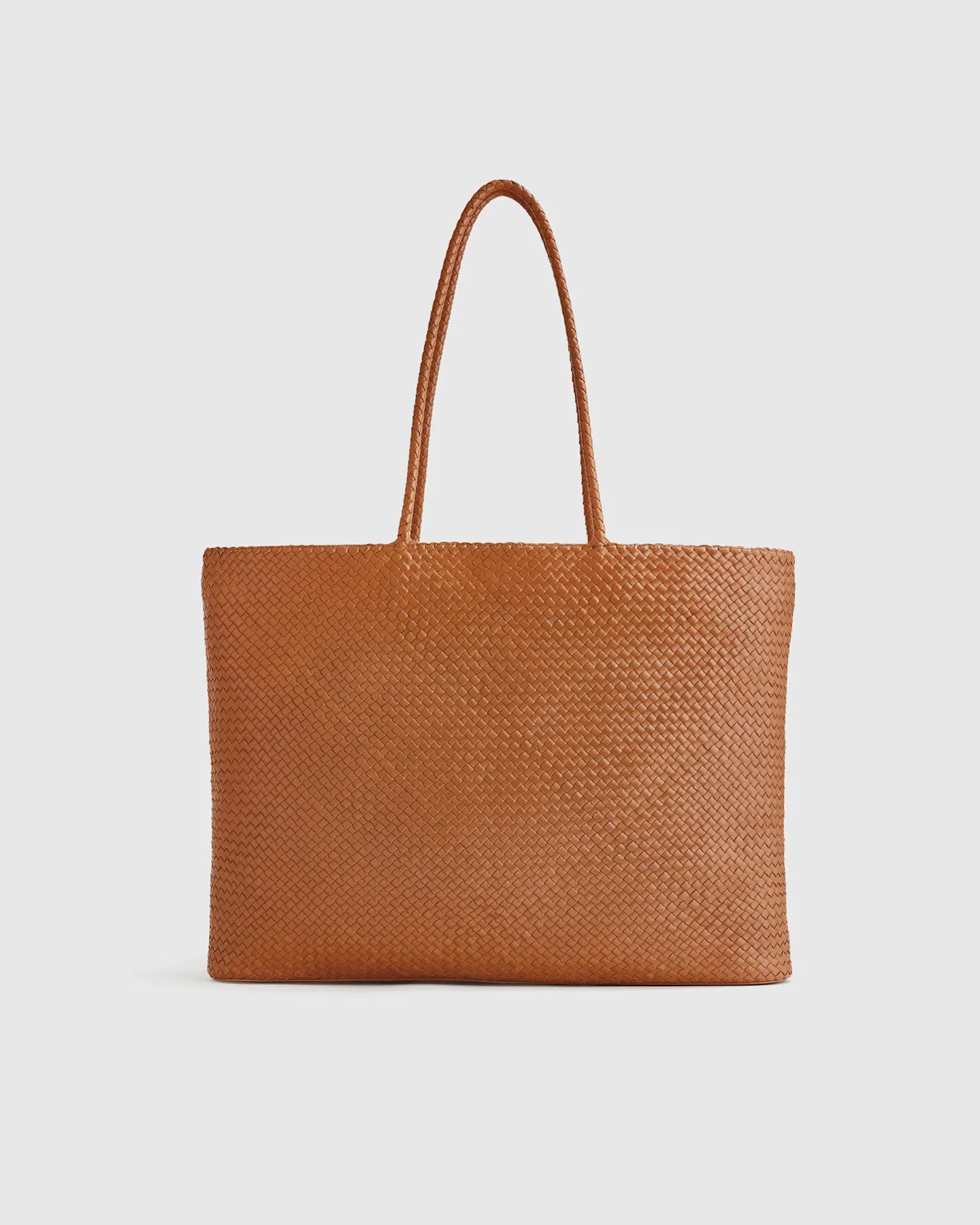 Italian Leather Handwoven Tote