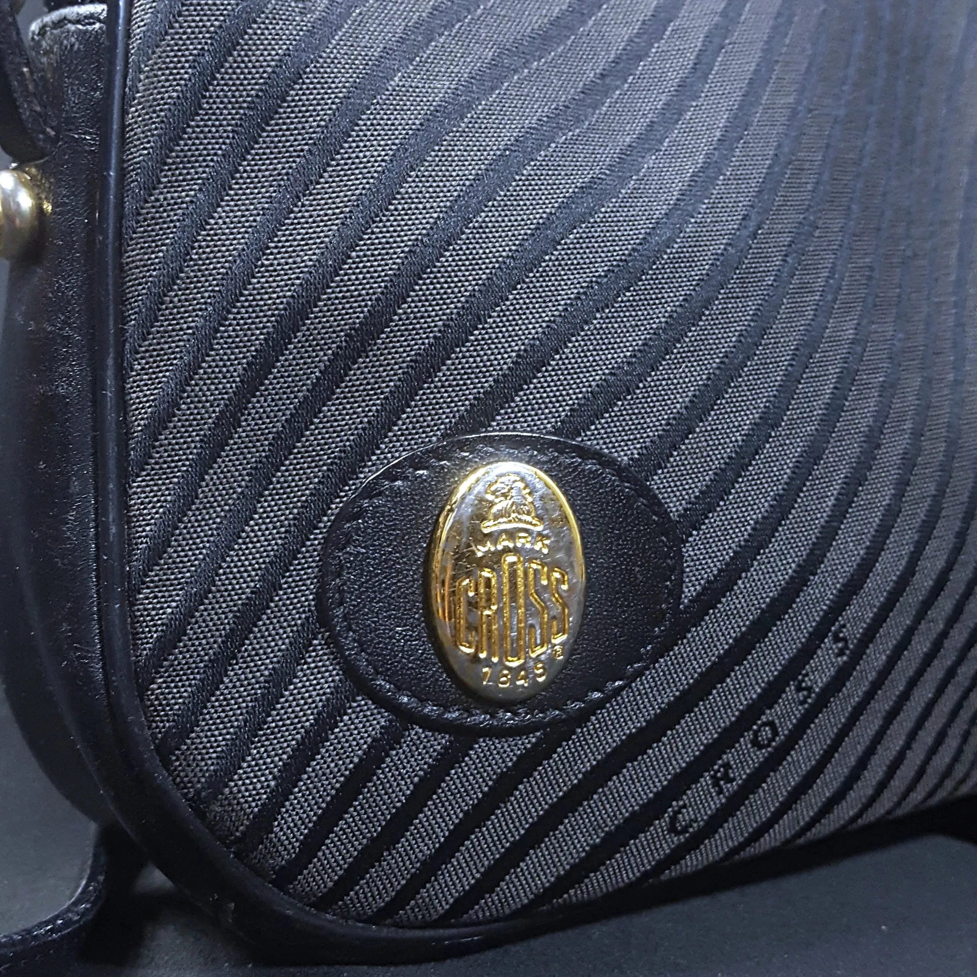 Mark Cross Stripe Canvas Crossbody