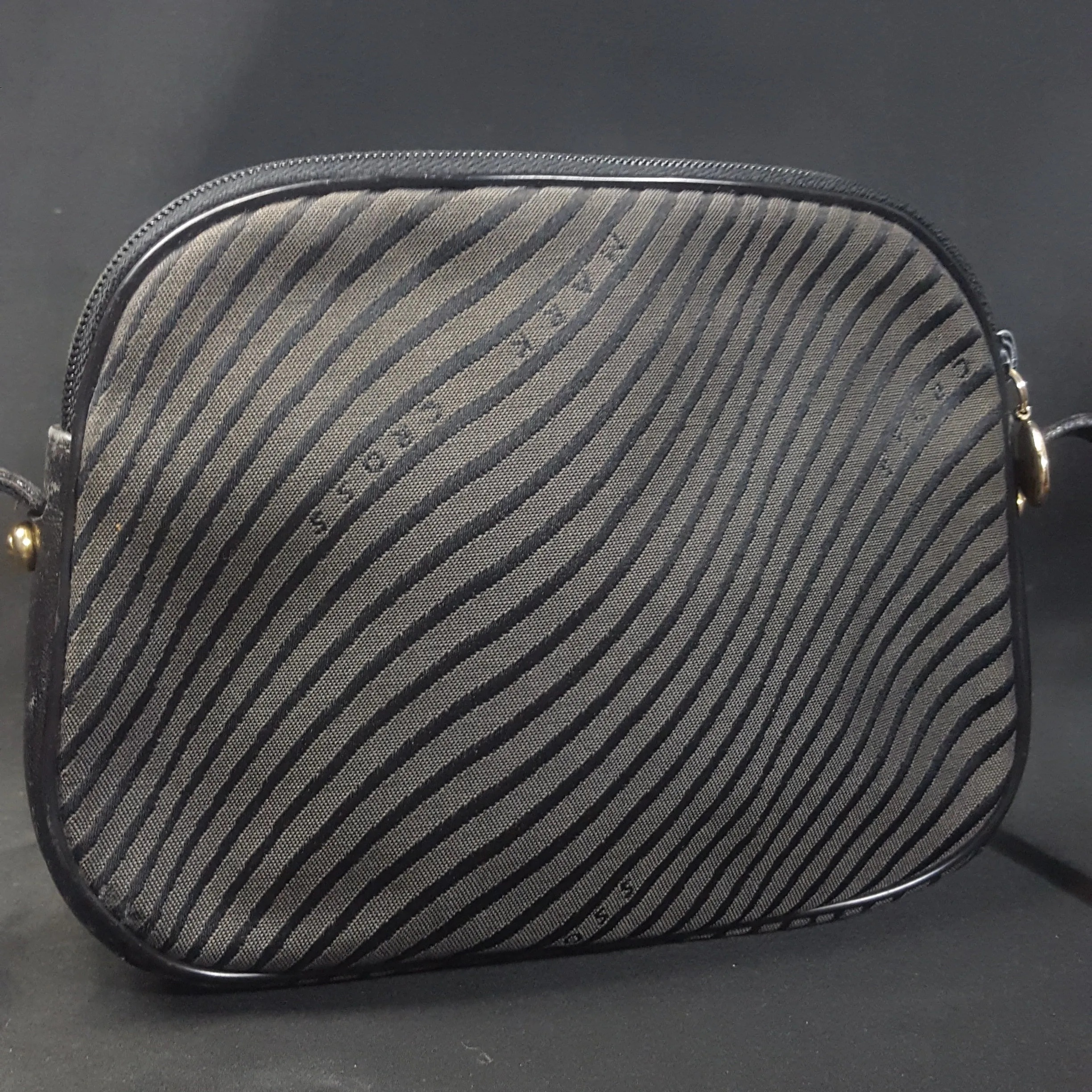 Mark Cross Stripe Canvas Crossbody