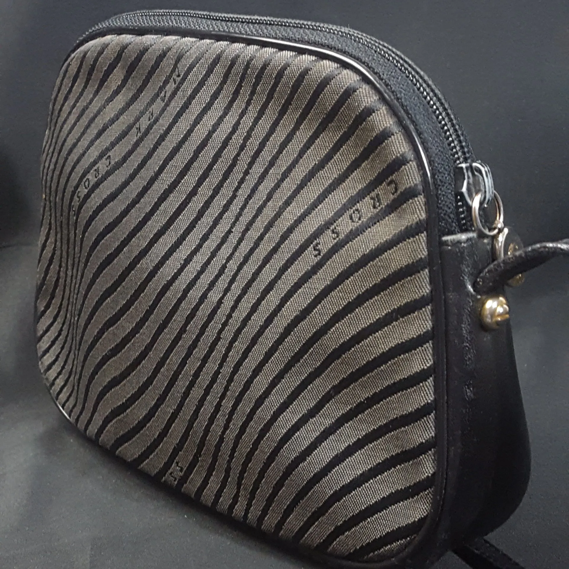 Mark Cross Stripe Canvas Crossbody