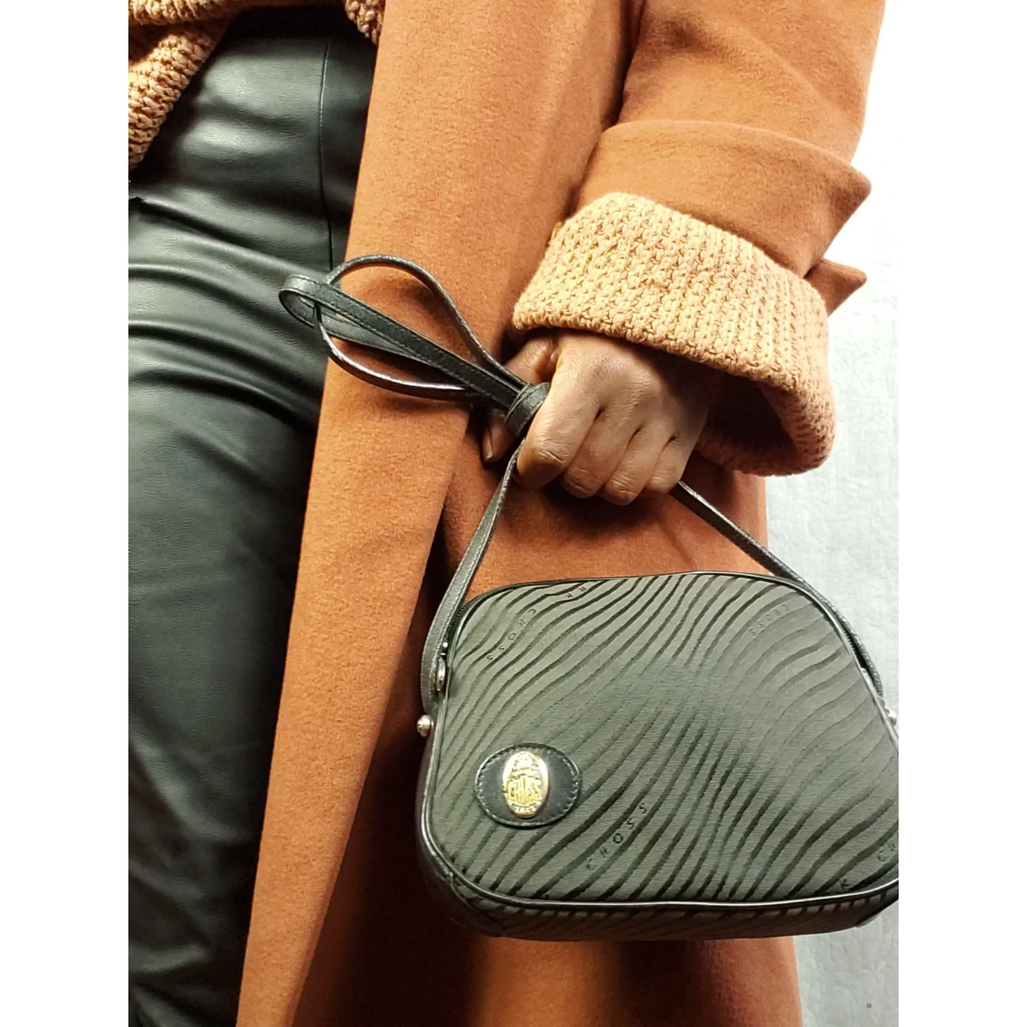 Mark Cross Stripe Canvas Crossbody