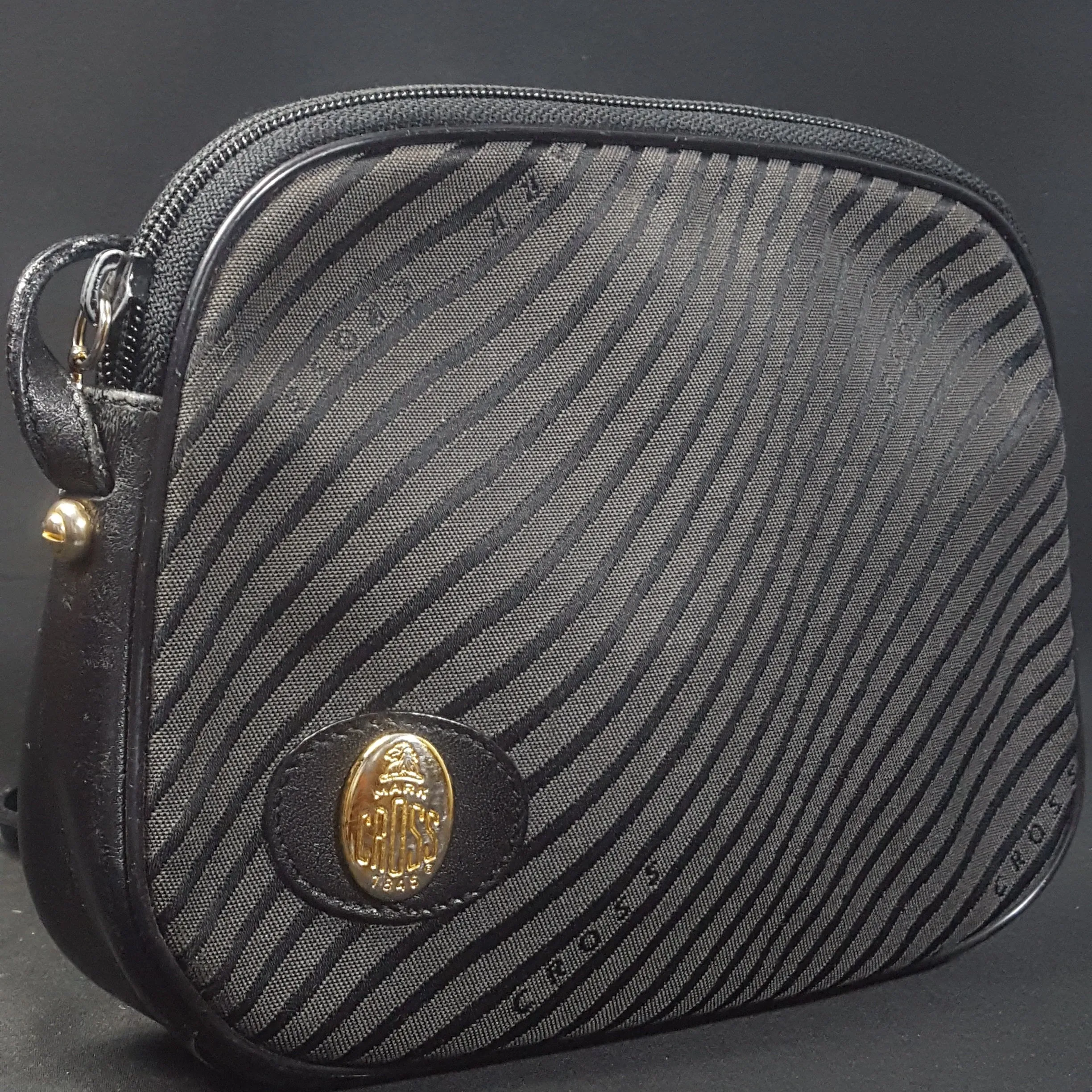 Mark Cross Stripe Canvas Crossbody
