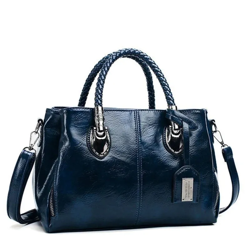 Mirabelle | Elegant Leather Handbag with Braided Handle