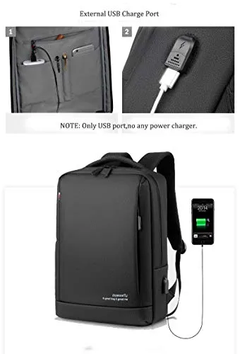 Slim Laptop Backpack Business Travel Durable Laptops Backpack with USB Charging Port College School Computer Bag for Women & Men Fits 15.6 Inch Laptop and Notebook Blue