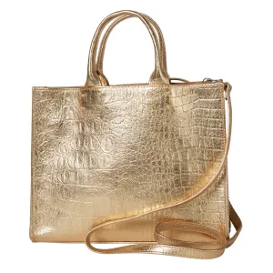 The Adelaide Handbag, Gold Croc
