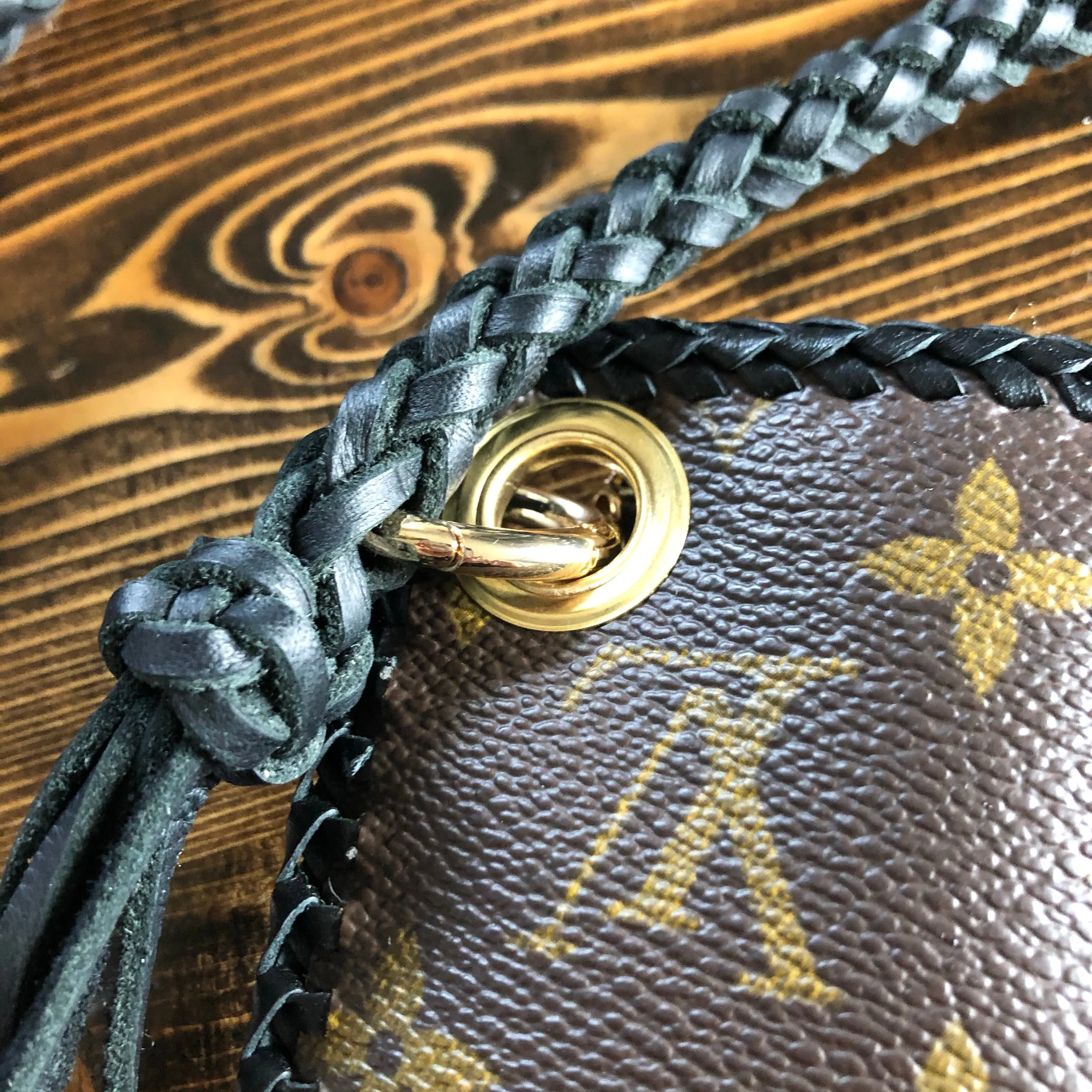 The Nuthatch - Vintage Monogram Black Crossbody