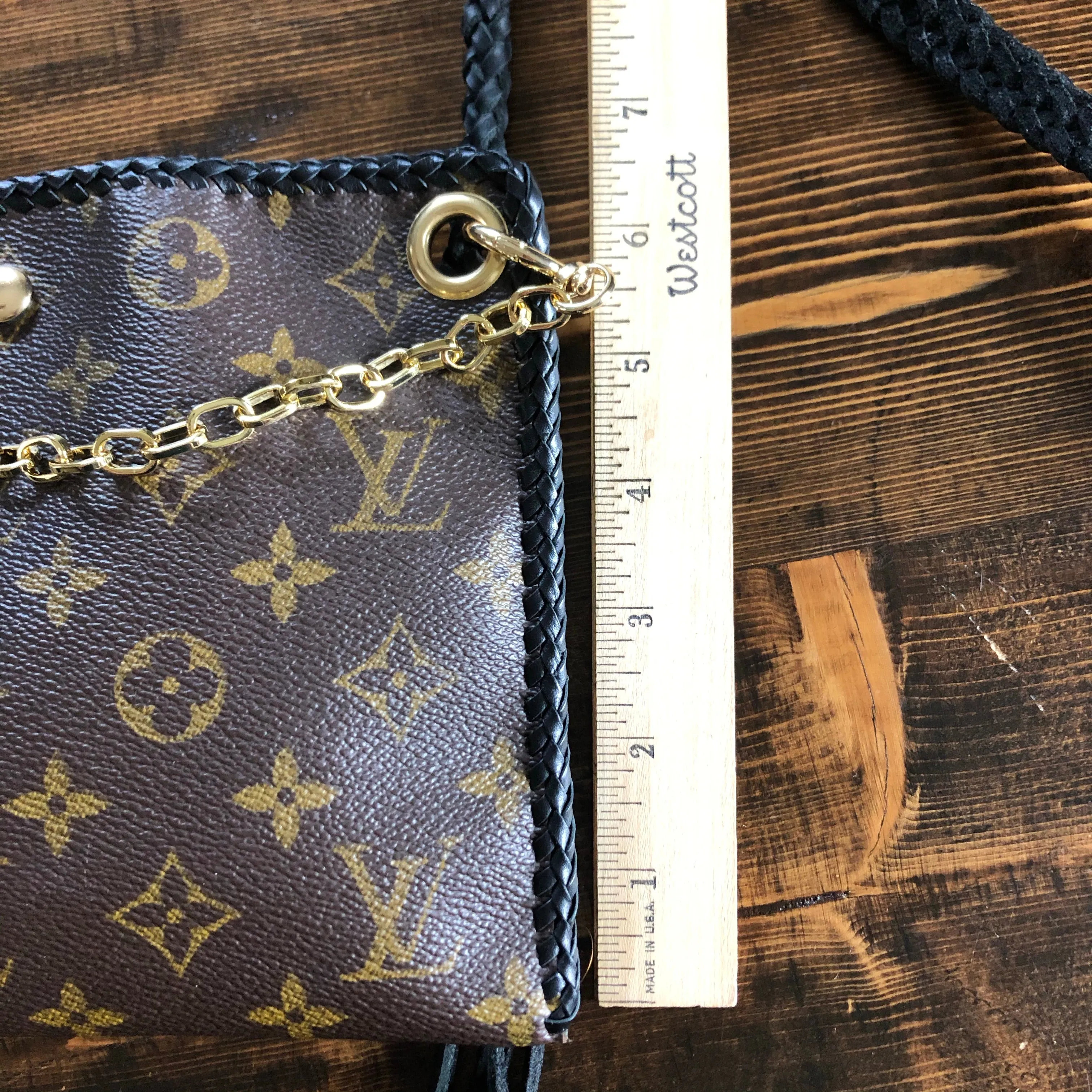 The Nuthatch - Vintage Monogram Black Crossbody