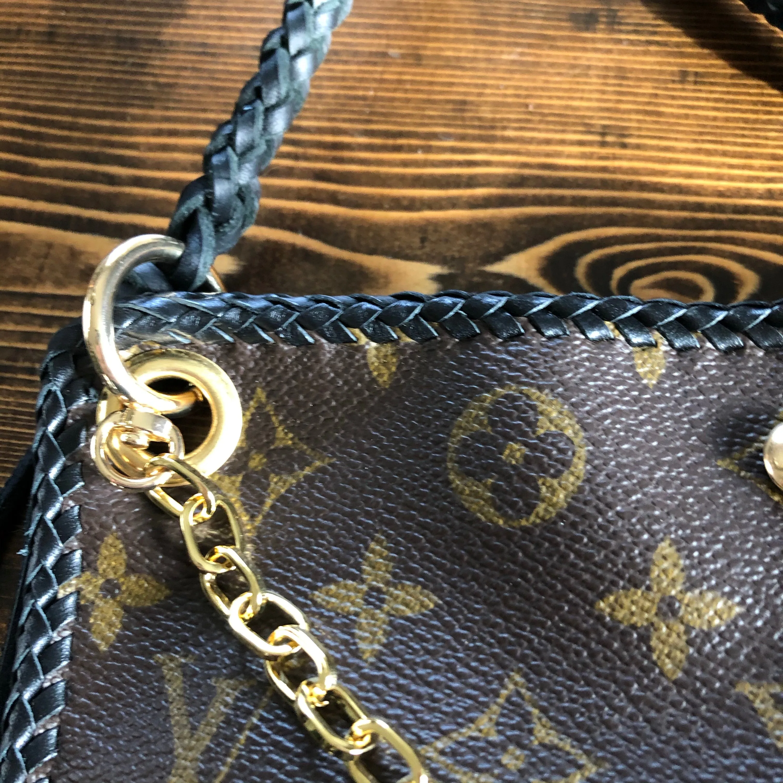 The Nuthatch - Vintage Monogram Black Crossbody