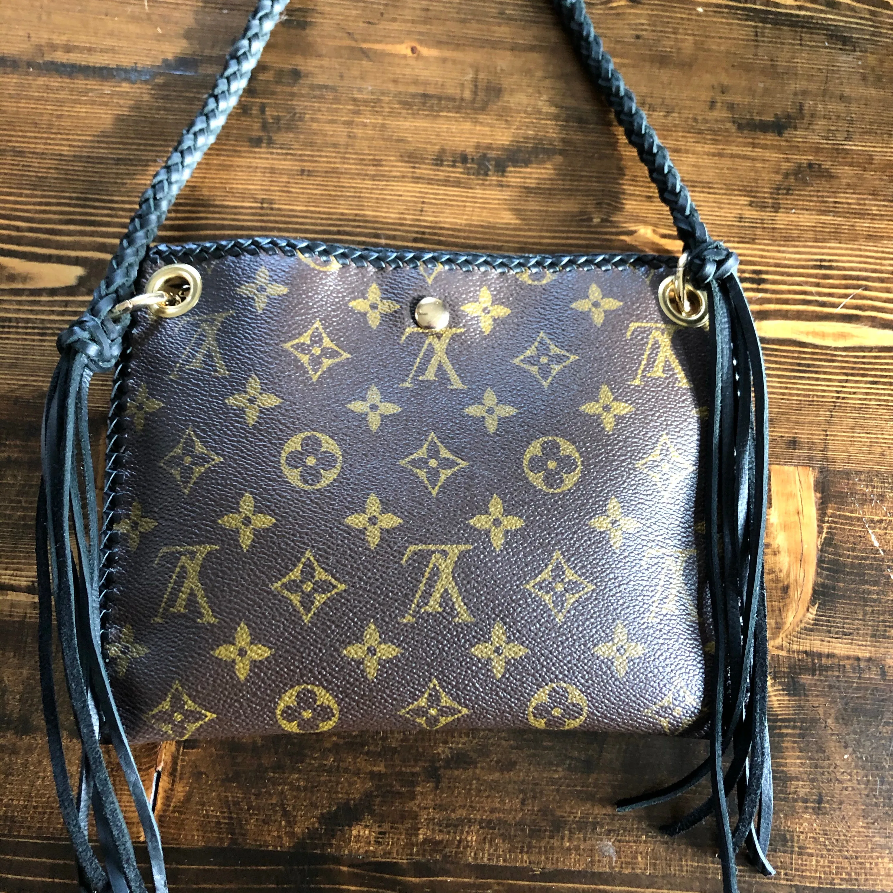 The Nuthatch - Vintage Monogram Black Crossbody