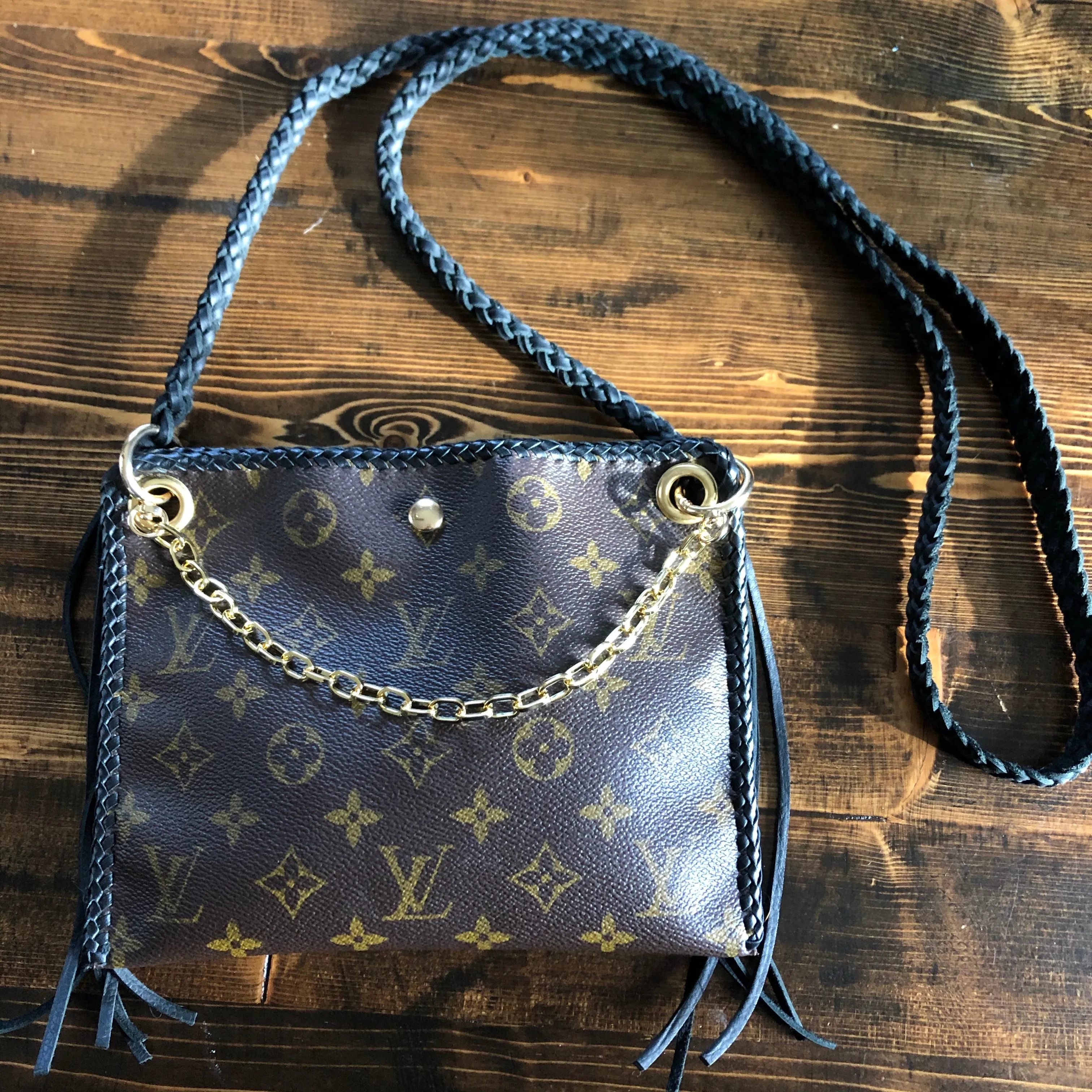 The Nuthatch - Vintage Monogram Black Crossbody
