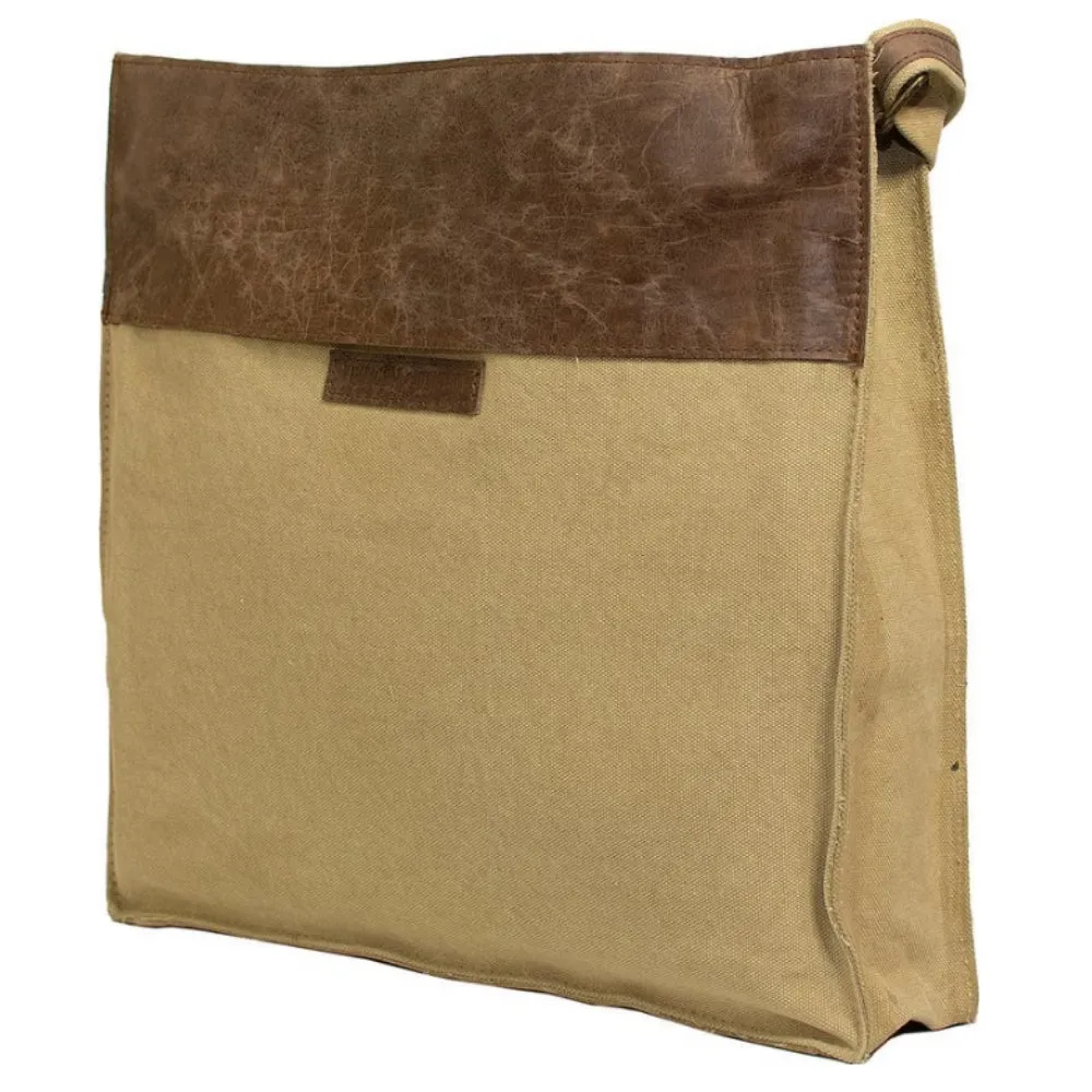 VINTAGE ADDICTION Large Canvas/Leather Tote Bag