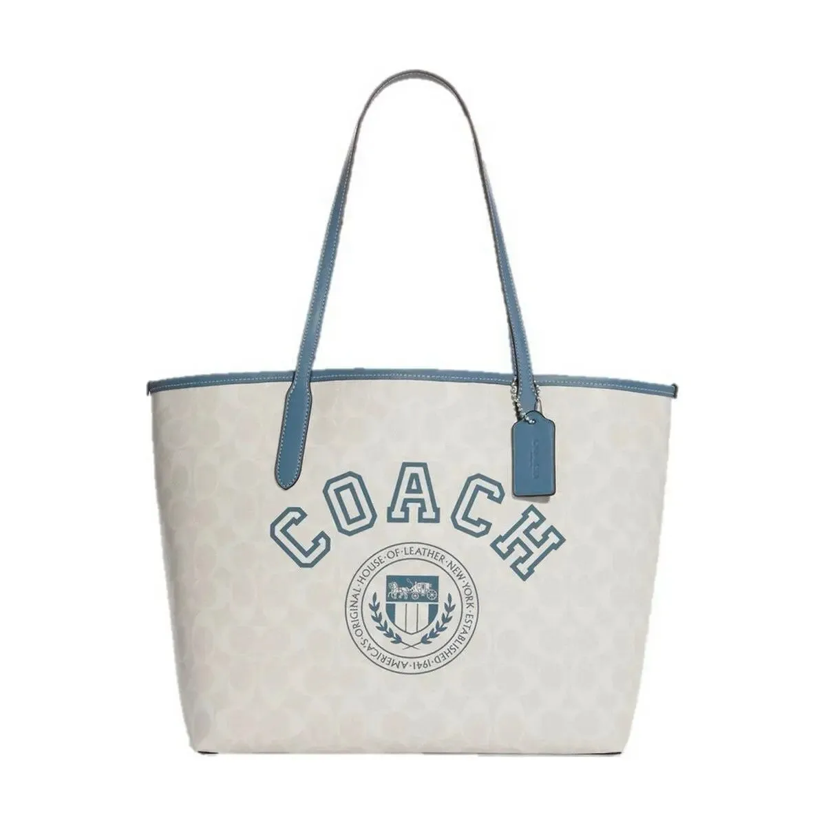Women's tote bag Coach CB869-SVUOB White (44 x 27 x 14 cm)